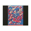 Abstract Red & Blue Matte Canvas Print — Stretched Wall Art